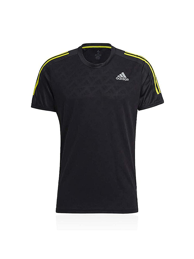 ADIDAS Herren Laufshirt Own The Run 3-Streifen schwarz | S