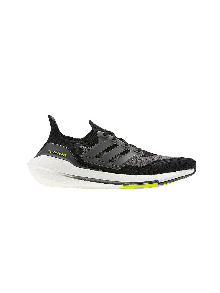 ADIDAS Herren Laufschuhe Ultraboost 21 Core Black / Silver Metallic / Solar Yellow schwarz | 42