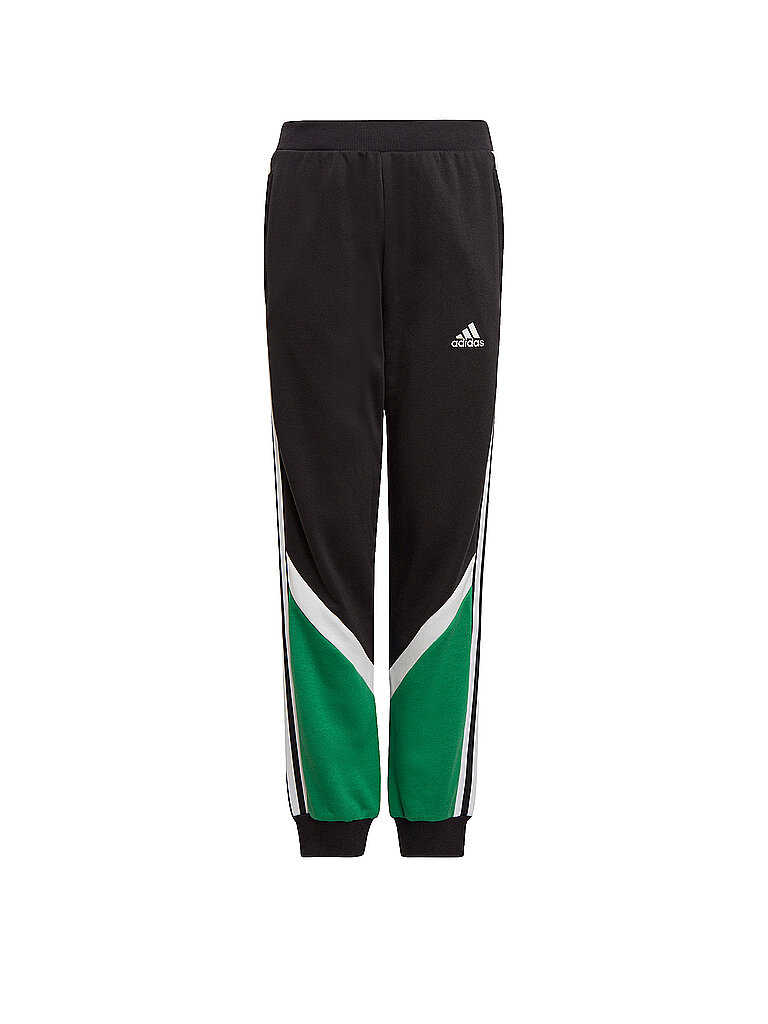 ADIDAS Jungen Jogginghose Colorblock schwarz | 128