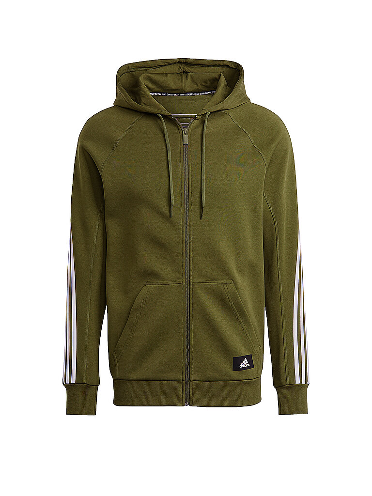 ADIDAS Herren Kapuzenjacke Sportswear 3-Streifen olive | S