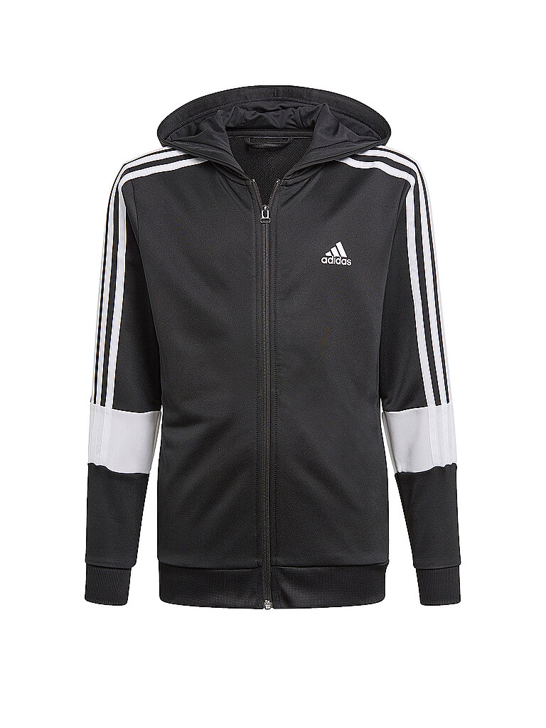 ADIDAS Jungen Kapuzenjacke Aeroready 3-Streifen schwarz | 128