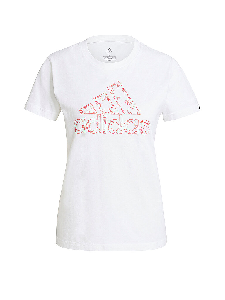 ADIDAS Damen T-Shirt Outlined Floral Grapic weiß | XS