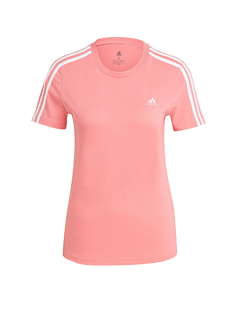 ADIDAS Damen T-Shirt 3-Streifen rosa | XS