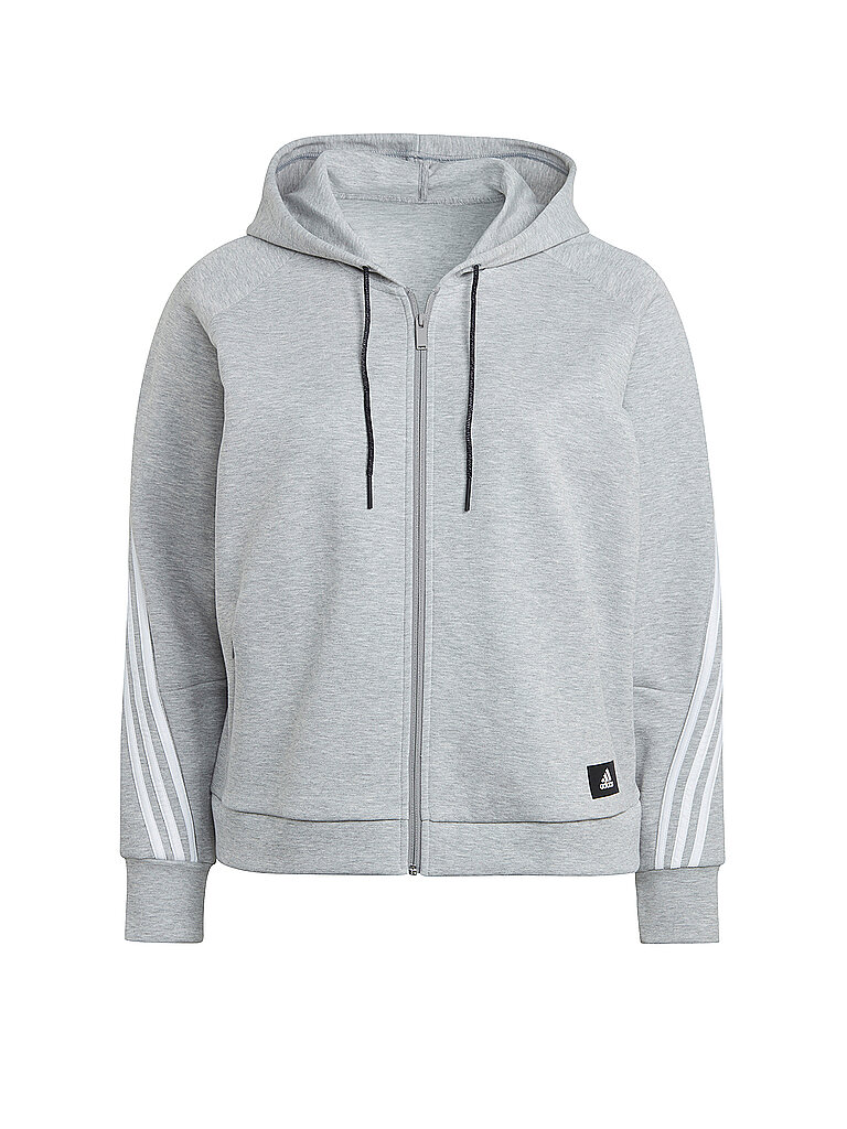 ADIDAS Damen Kapuzenjacke 3 Streifen grau | XL