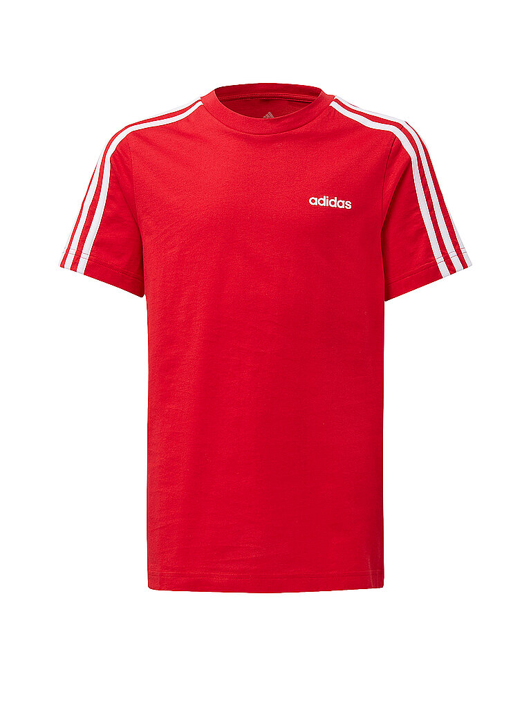 ADIDAS Jungen T-Shirt Essentials 3-Streifen rot | 128