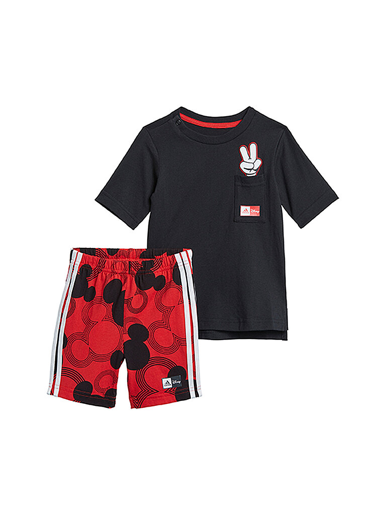 ADIDAS Baby Jungen Disney Mickey Mouse Sommer Set schwarz | 68