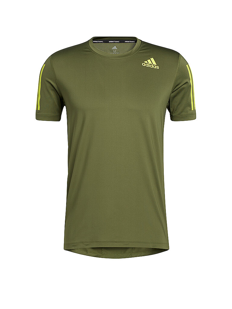 ADIDAS Herren Fitnessshirt Techfit Fitted 3-Streifen olive | S