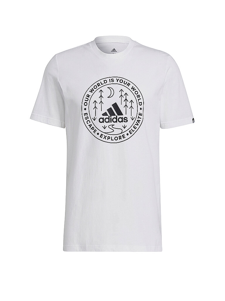ADIDAS Herren T-Shirt Explore Nature weiß | S