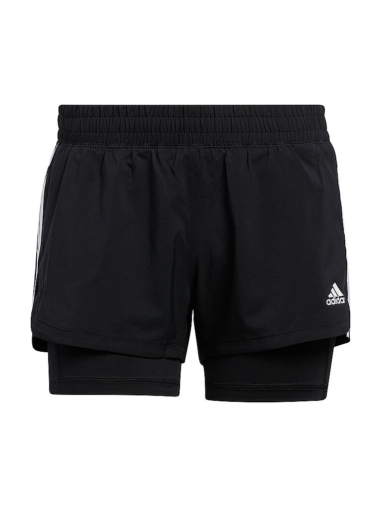 ADIDAS Damen Fitnessshort Pacer 2in1 3-Streifen schwarz | XS
