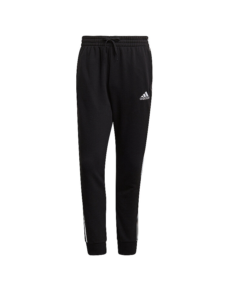 ADIDAS Herren Jogginghose 3-Streifen French Terry schwarz | S