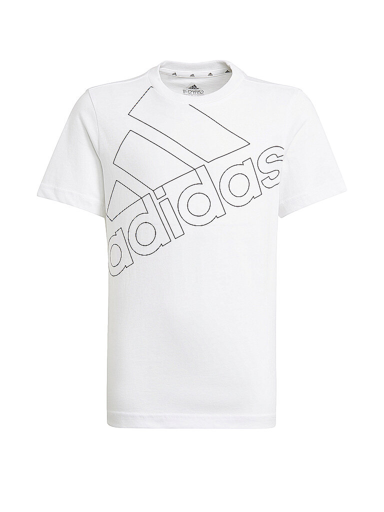 ADIDAS Jungen Fitnessshirt Essentials Logo weiß | 128
