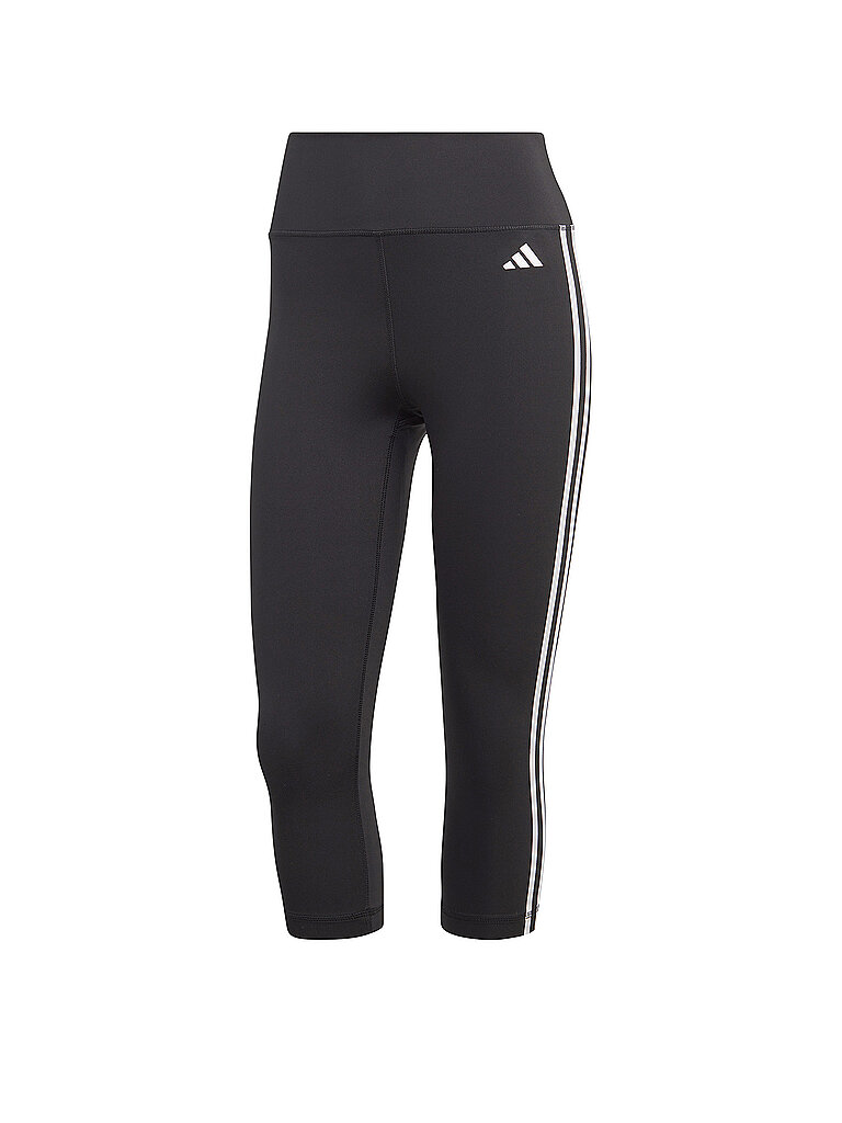 ADIDAS Damen Fitnesstight Train Essentials 3-Streifen High-Waisted 3/4 schwarz | S — Bild 2
