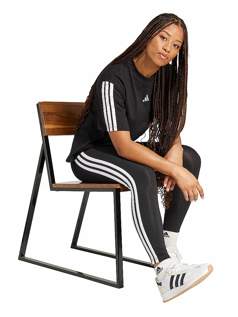 ADIDAS Damen Legging 3S SJ schwarz | M — Bild 3