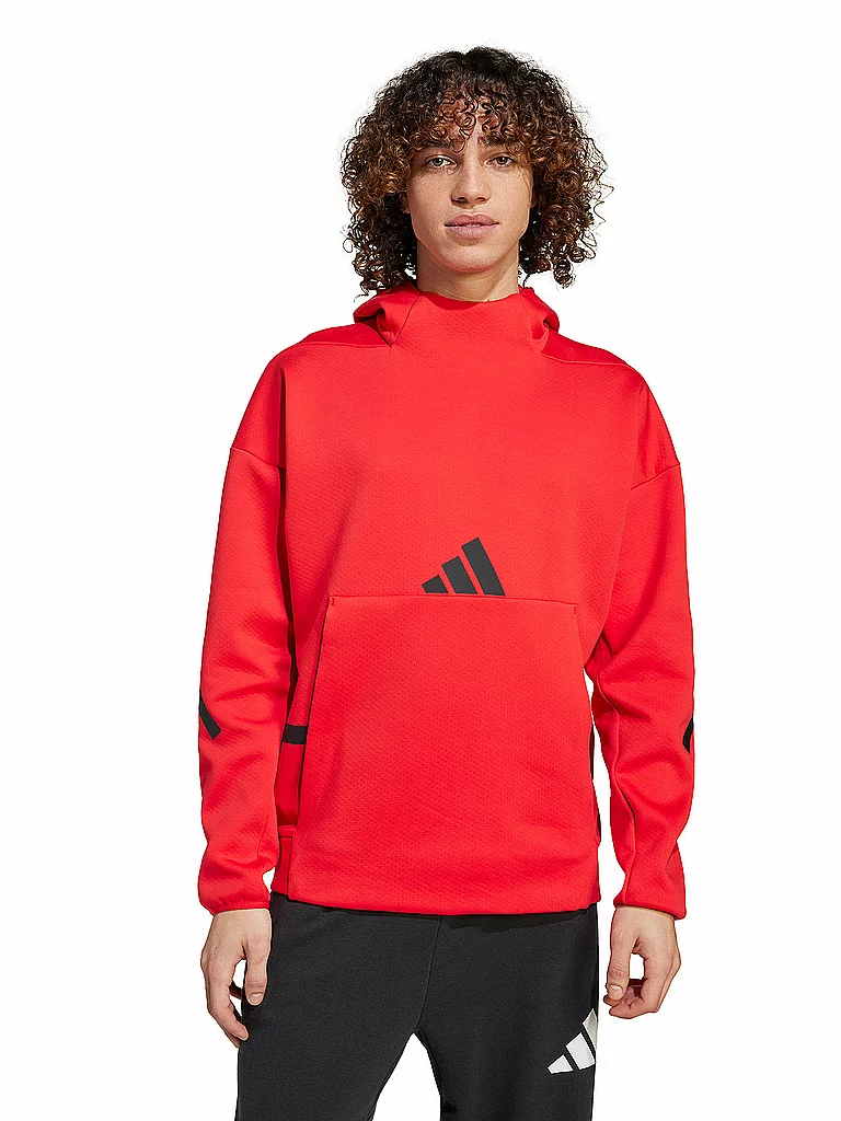 ADIDAS Herren Hoodie ZNE rot | M — Bild 3