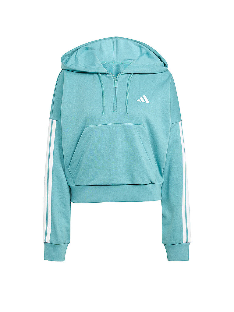 ADIDAS Damen Hoodie Half Zip 3S petrol | L — Bild 2