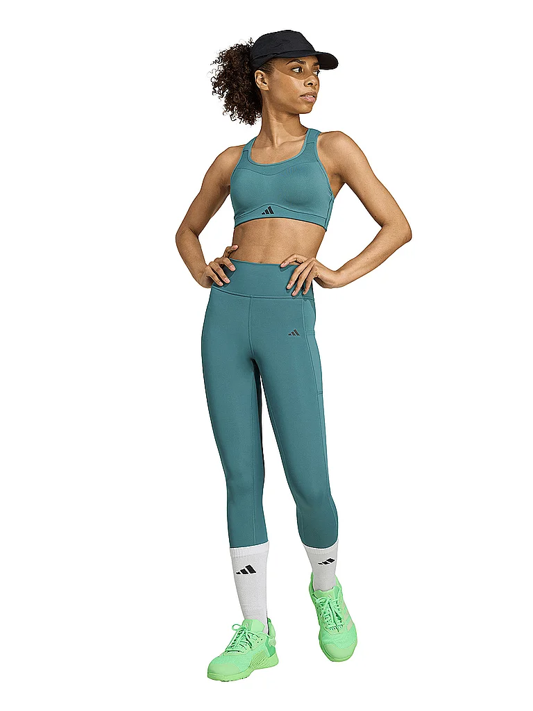 ADIDAS Damen Sport-BH TLRD Impact Training High Support petrol | S (A/B) — Bild 3