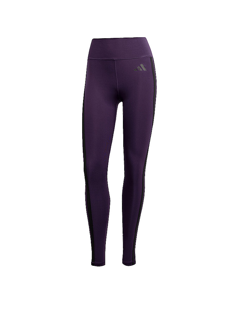 ADIDAS Damen Fitnesstight Optime Essentials 3-Streifen 7/8 lila | XL — Bild 2