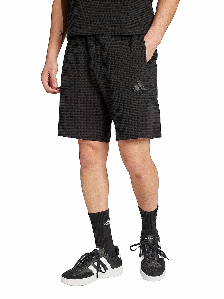 ADIDAS Herren Shorts ALL SZN Waffelstrick schwarz | XL — Bild 3
