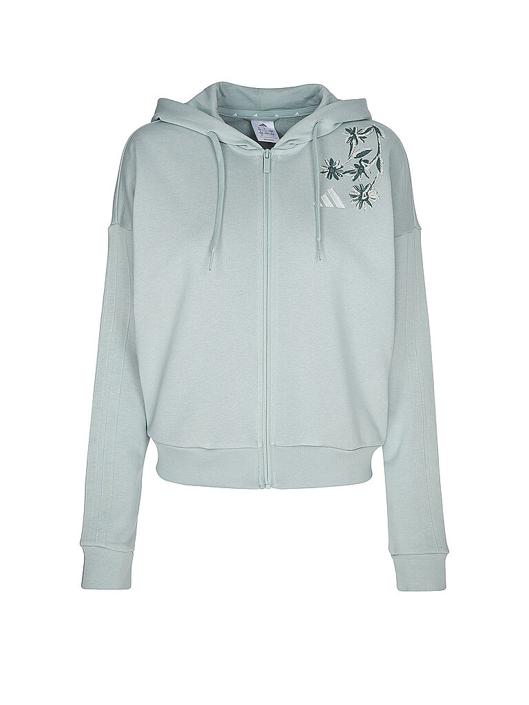 ADIDAS Damen Kapuzenjacke 3S FT FZ HD mint | XL — Bild 2