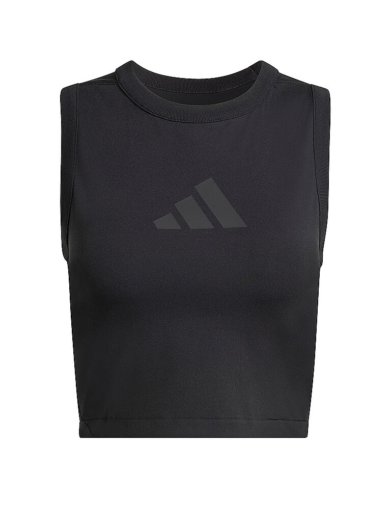 ADIDAS Damen T-Shirt Z.N.E. Cropped schwarz | L — Bild 2