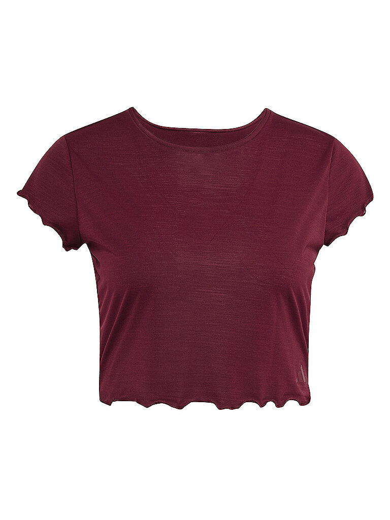 ADIDAS Damen Fitnessshirt Crop Motion dunkelrot | M