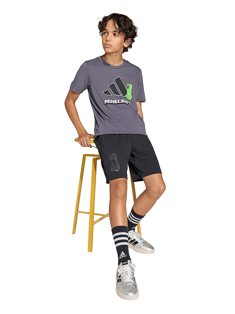ADIDAS Kinder Fitnessshorts Minecraft schwarz | 152 — Bild 3