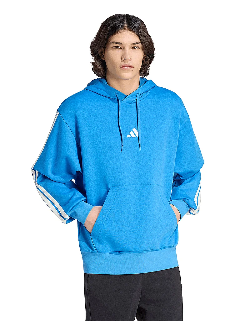 ADIDAS Herren Hoodie 3S blau | XXL — Bild 3