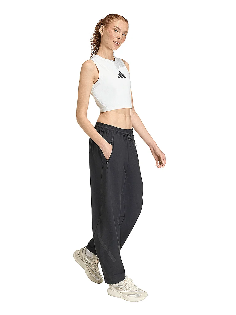 ADIDAS Damen T-Shirt Z.N.E. Cropped weiss | S — Bild 3