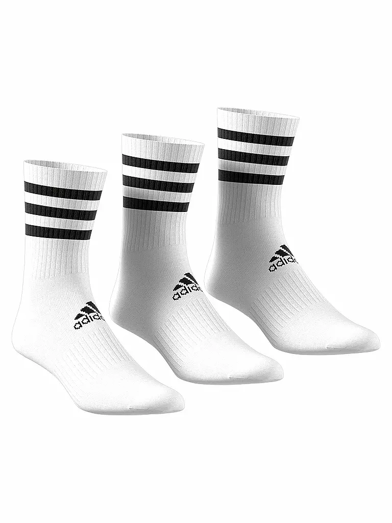 ADIDAS 3er-Pack Socken 3-Streifen Cushioned Crew weiss