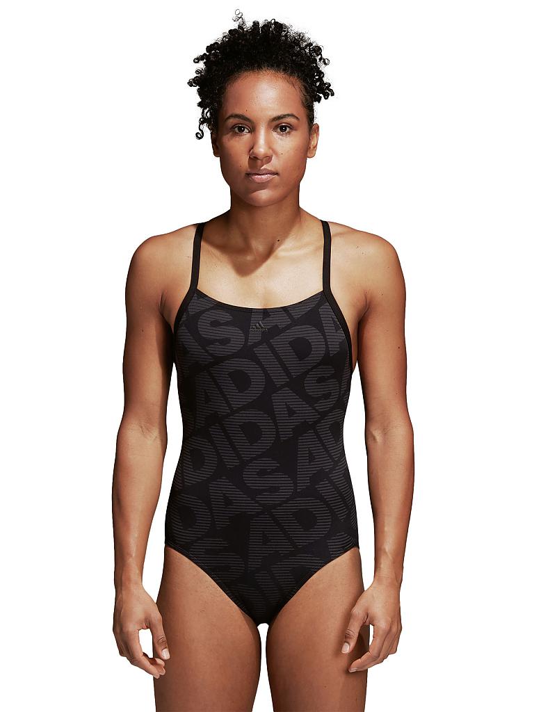 ADIDAS | Damen Badeanzug Allover Print | schwarz