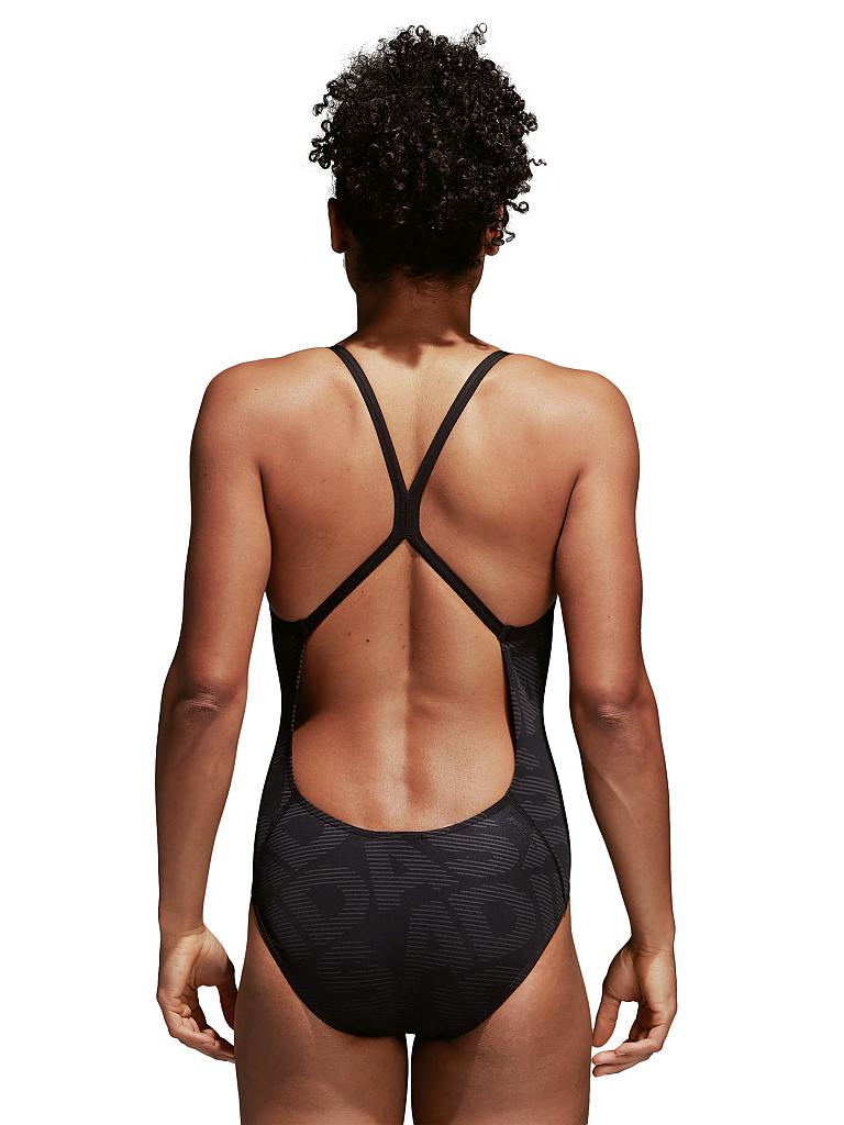 ADIDAS | Damen Badeanzug Allover Print | schwarz