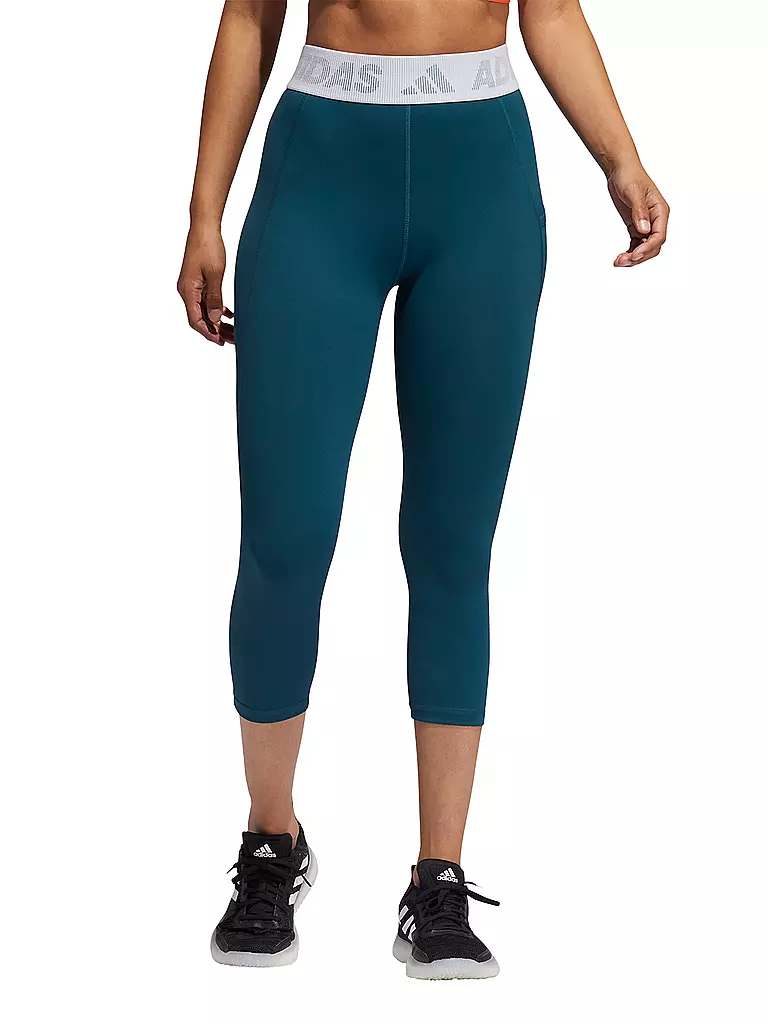 ADIDAS | Damen Fitnesscapri Techfit Bar 3/4 | blau