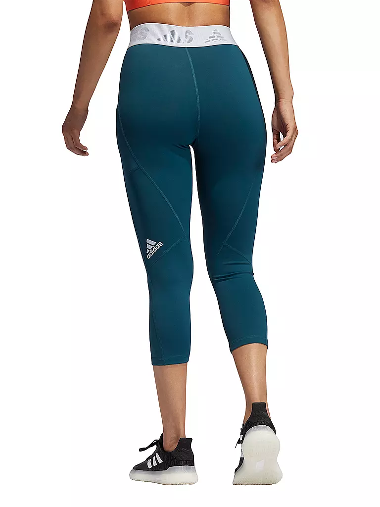 ADIDAS | Damen Fitnesscapri Techfit Bar 3/4 | blau