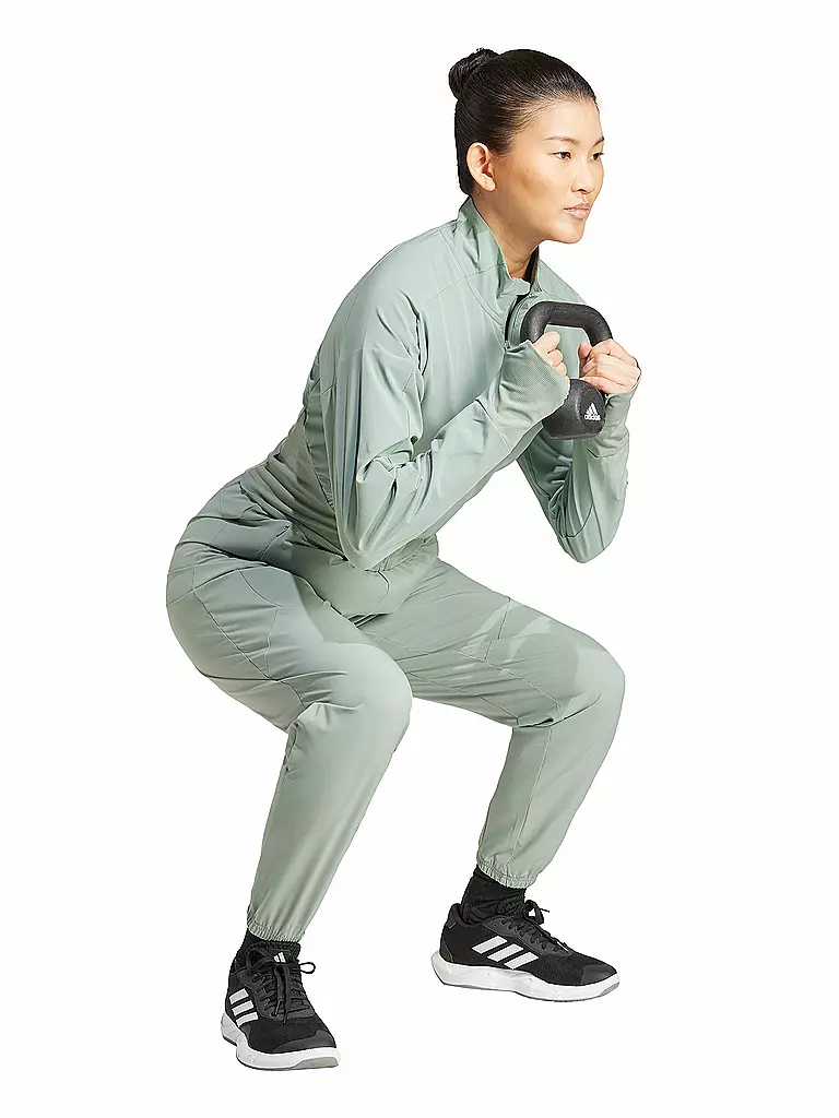 ADIDAS | Damen Fitnesshose D4T Woven | hellgrün