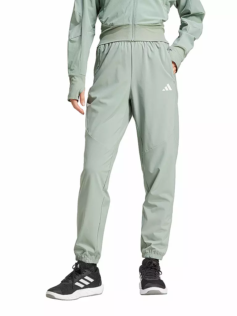 ADIDAS | Damen Fitnesshose D4T Woven | hellgrün
