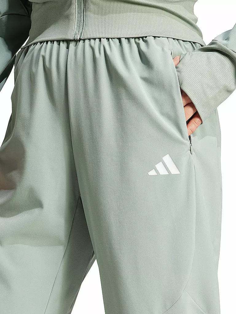 ADIDAS | Damen Fitnesshose D4T Woven | hellgrün
