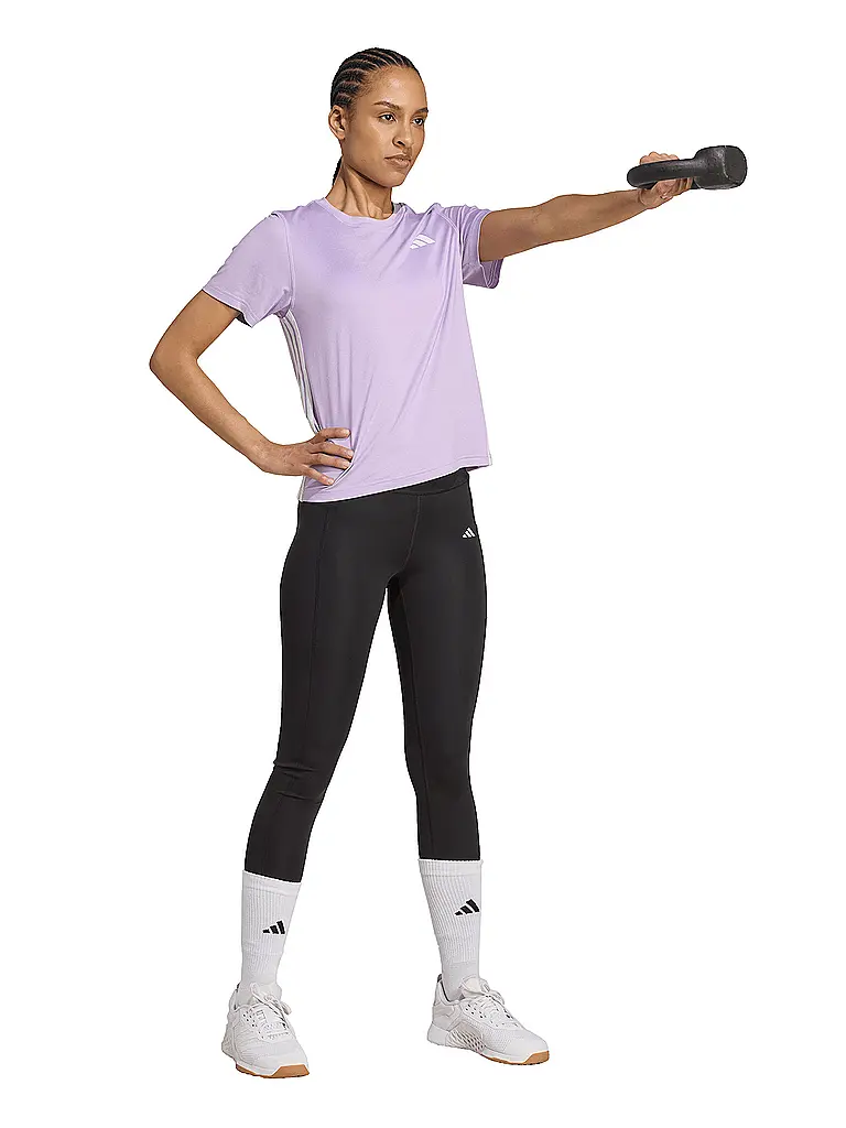 ADIDAS | Damen Fitnessshirt 	Train Essentials 3-Streifen Workout  | rosa