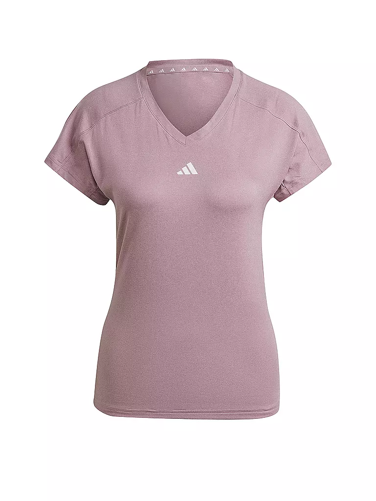 ADIDAS | Damen Fitnessshirt AEROREADY Train Essentials Minimal Branding V-Neck | beere