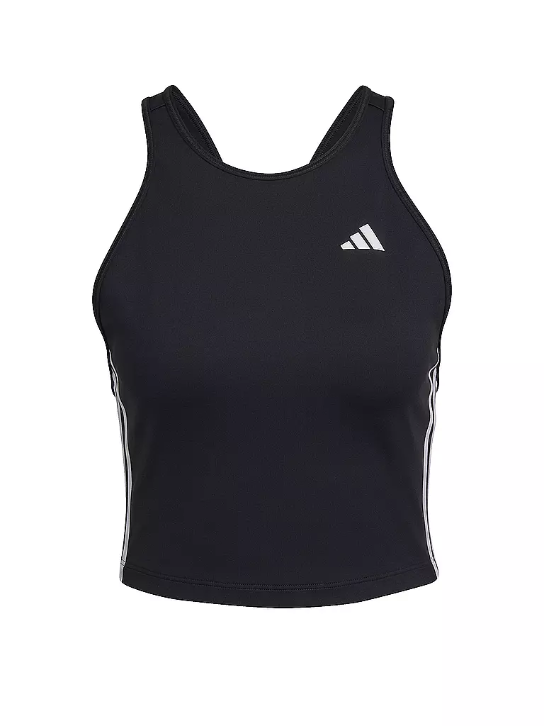 ADIDAS | Damen Fitnesstank AEROREADY Made for Training 3-Streifen Crop  | schwarz