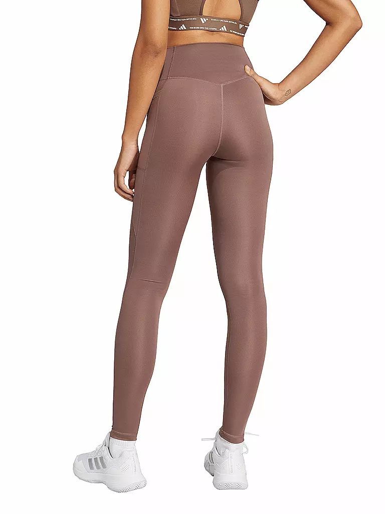 ADIDAS | Damen Fitnesstight Optime Essentials 3-Streifen 7/8 | braun