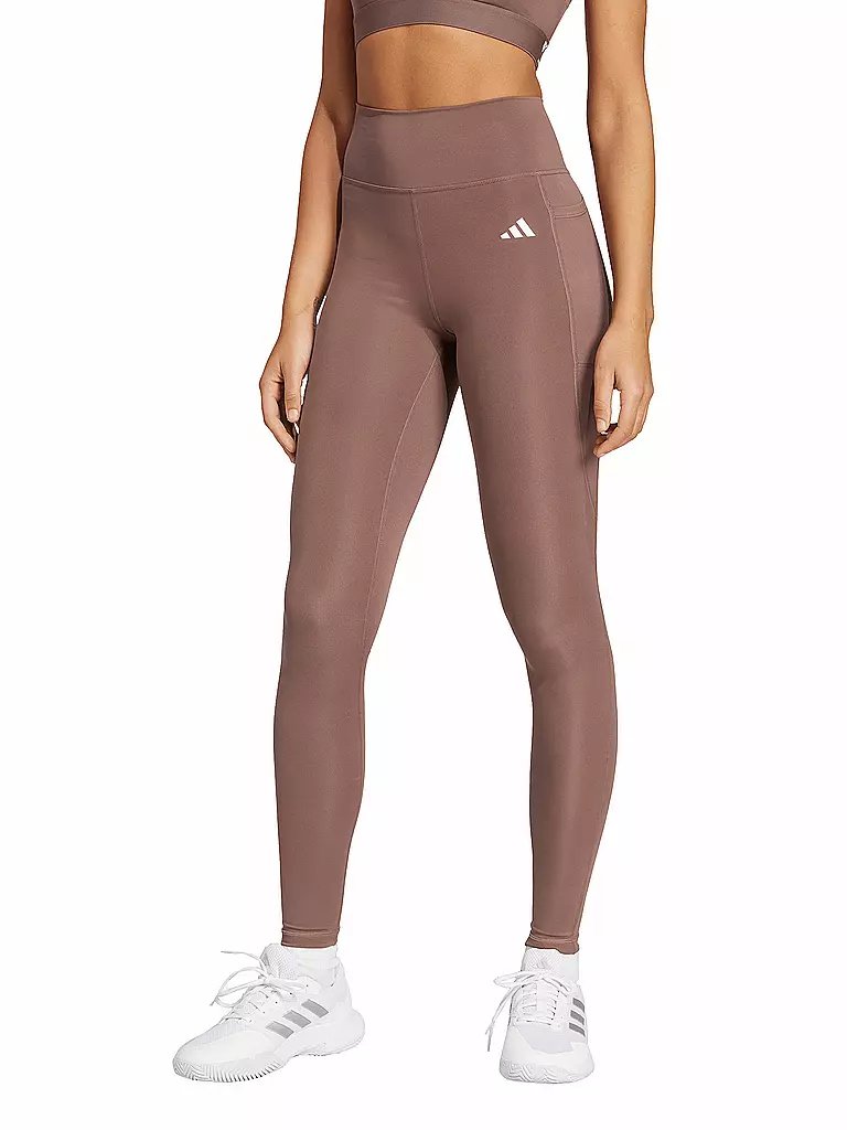 ADIDAS | Damen Fitnesstight Optime Essentials 3-Streifen 7/8 | braun