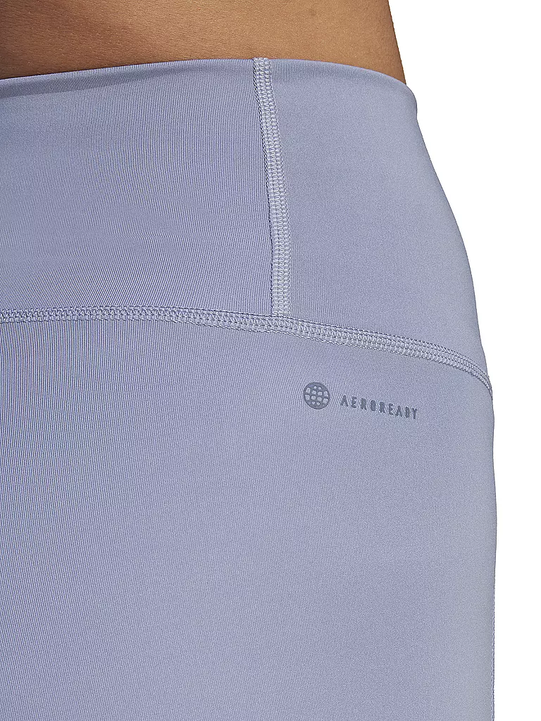 ADIDAS | Damen Fitnesstight Optime Stash Pocket High-Waisted 7/8 | hellblau