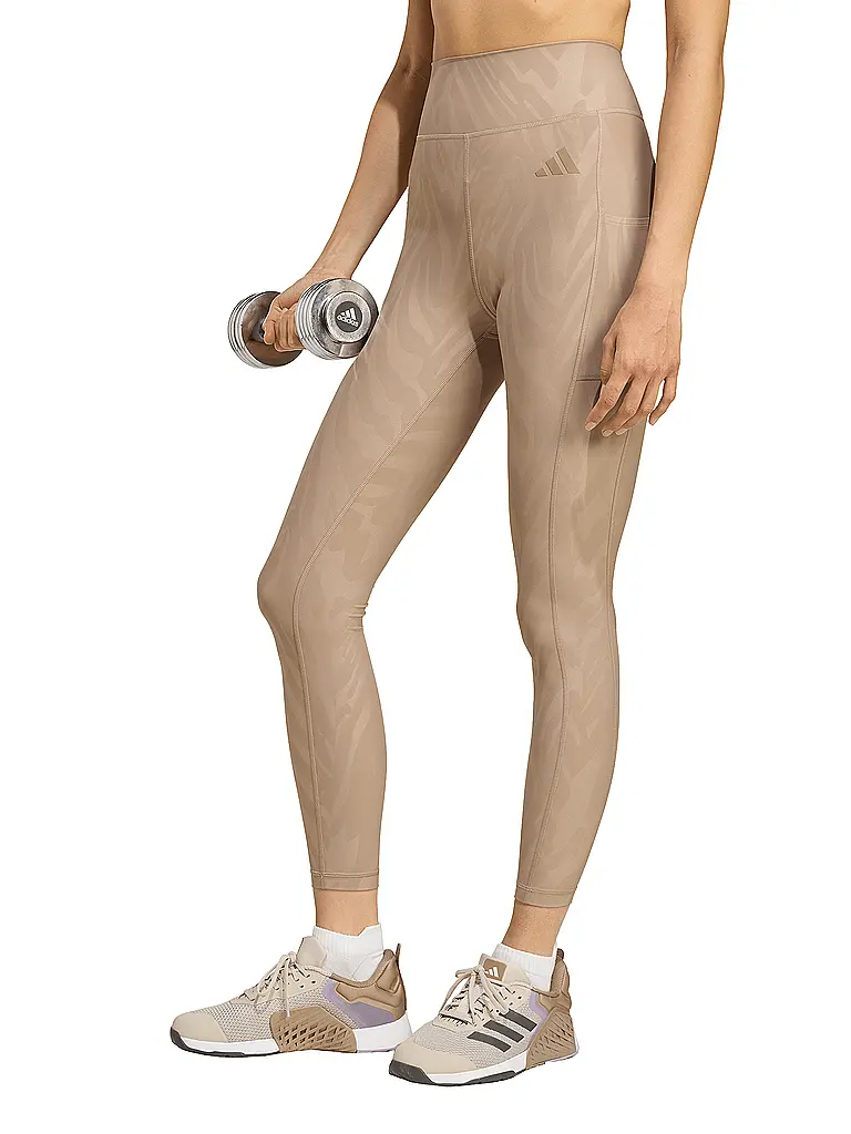 ADIDAS | Damen Fitnesstight Optime | camel