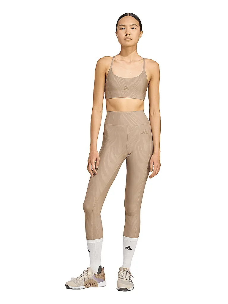 ADIDAS | Damen Fitnesstight Optime | camel