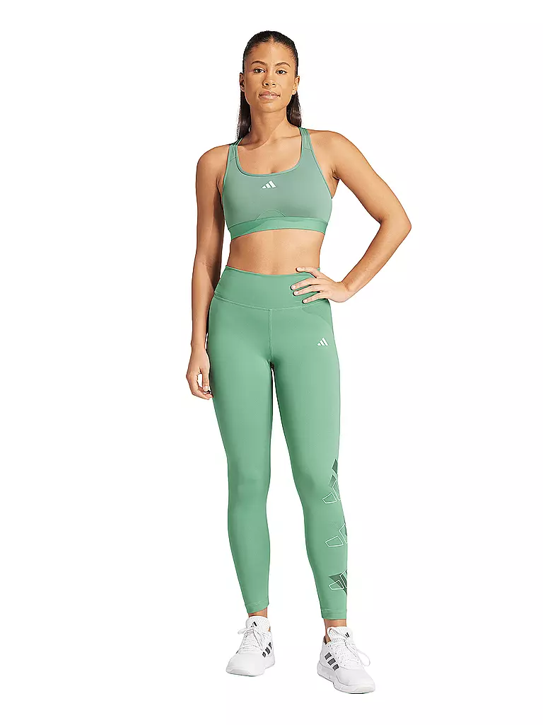 ADIDAS | Damen Fitnesstight ssentials Brand Love 7/8 | dunkelgrün