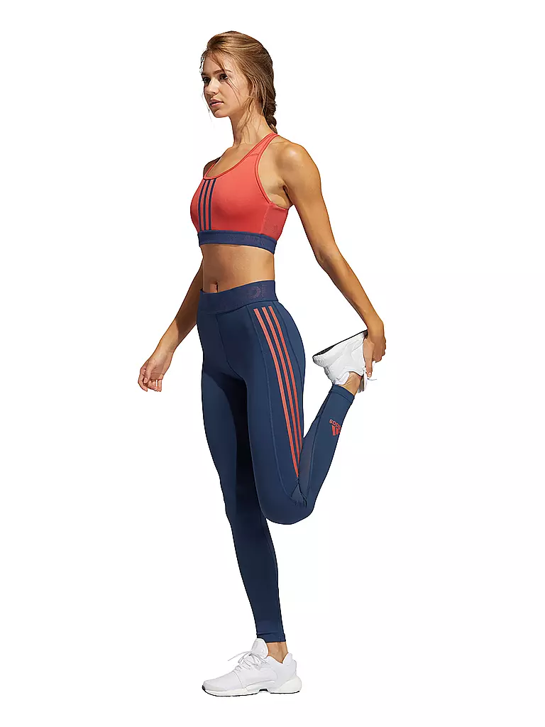 ADIDAS | Damen Fitnesstight Techfit 3-Streifen | blau