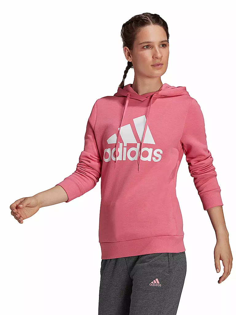 ADIDAS | Damen Hoodie Fleece Essentials Logo | rosa