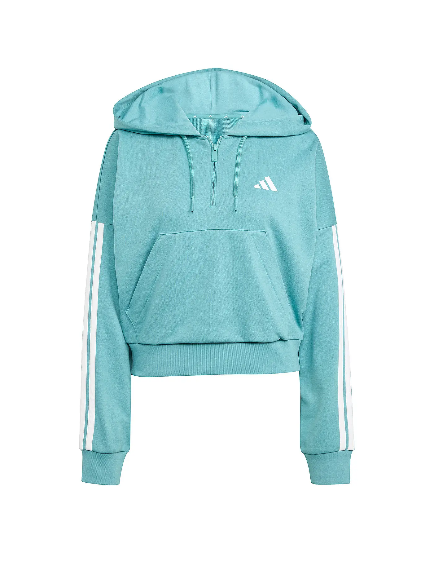 ADIDAS | Damen Hoodie Half Zip 3S | petrol