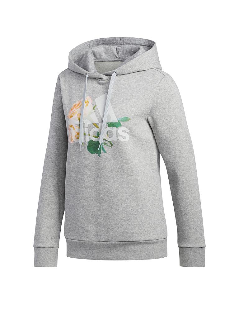 ADIDAS | Damen Hoodie Work In Progress Floral Badge of Sport | grau