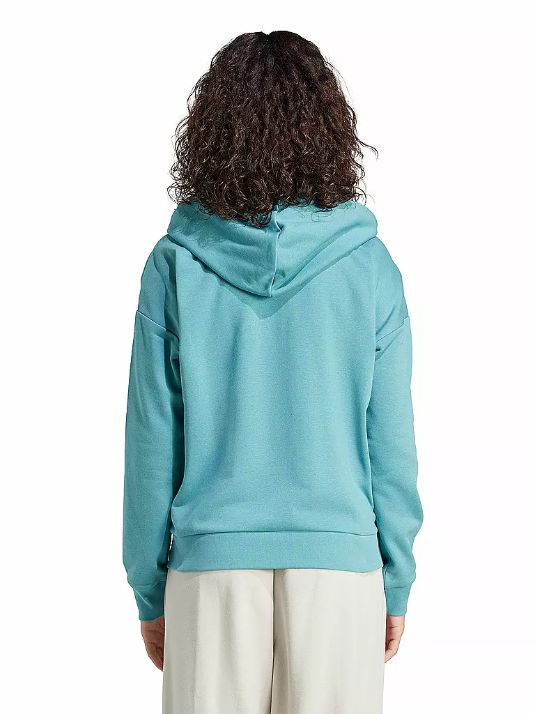 ADIDAS | Damen Kapuzenjacke 	Essentials Linear French Terry | petrol